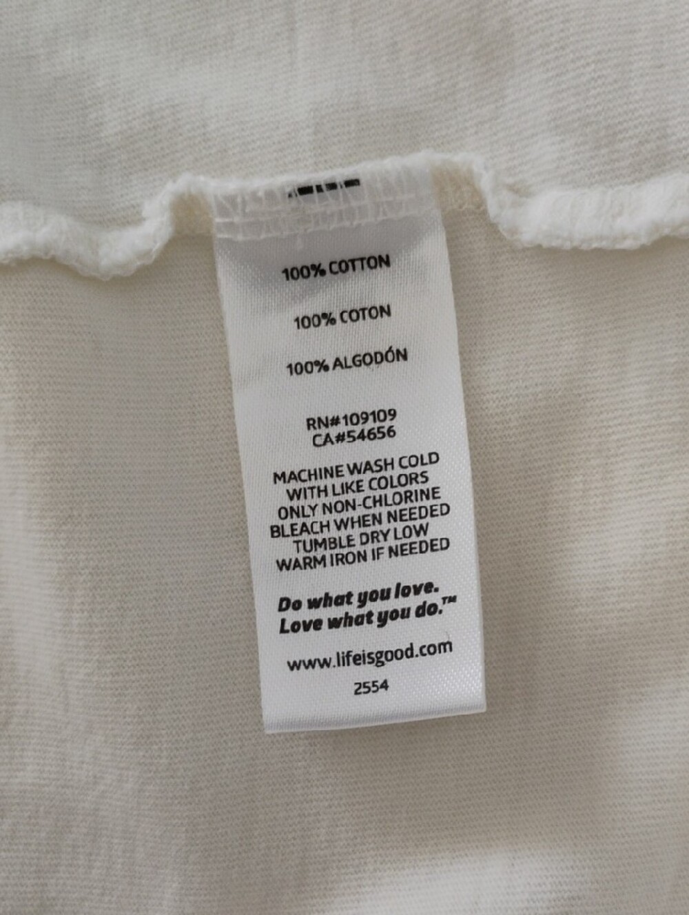 Life is Good "Half Full" Wine Graphic Long Sleeve Tee Cream Like New - XL - Picture 7 of 10